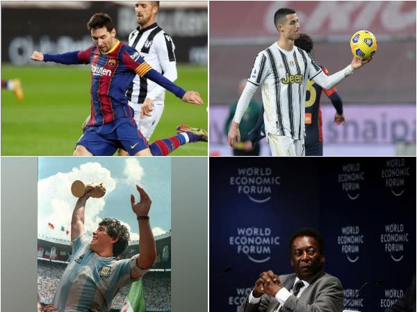 Xavi, Maradona, Messi and Ronaldo, in the 'Ballon d'Or Dream Team