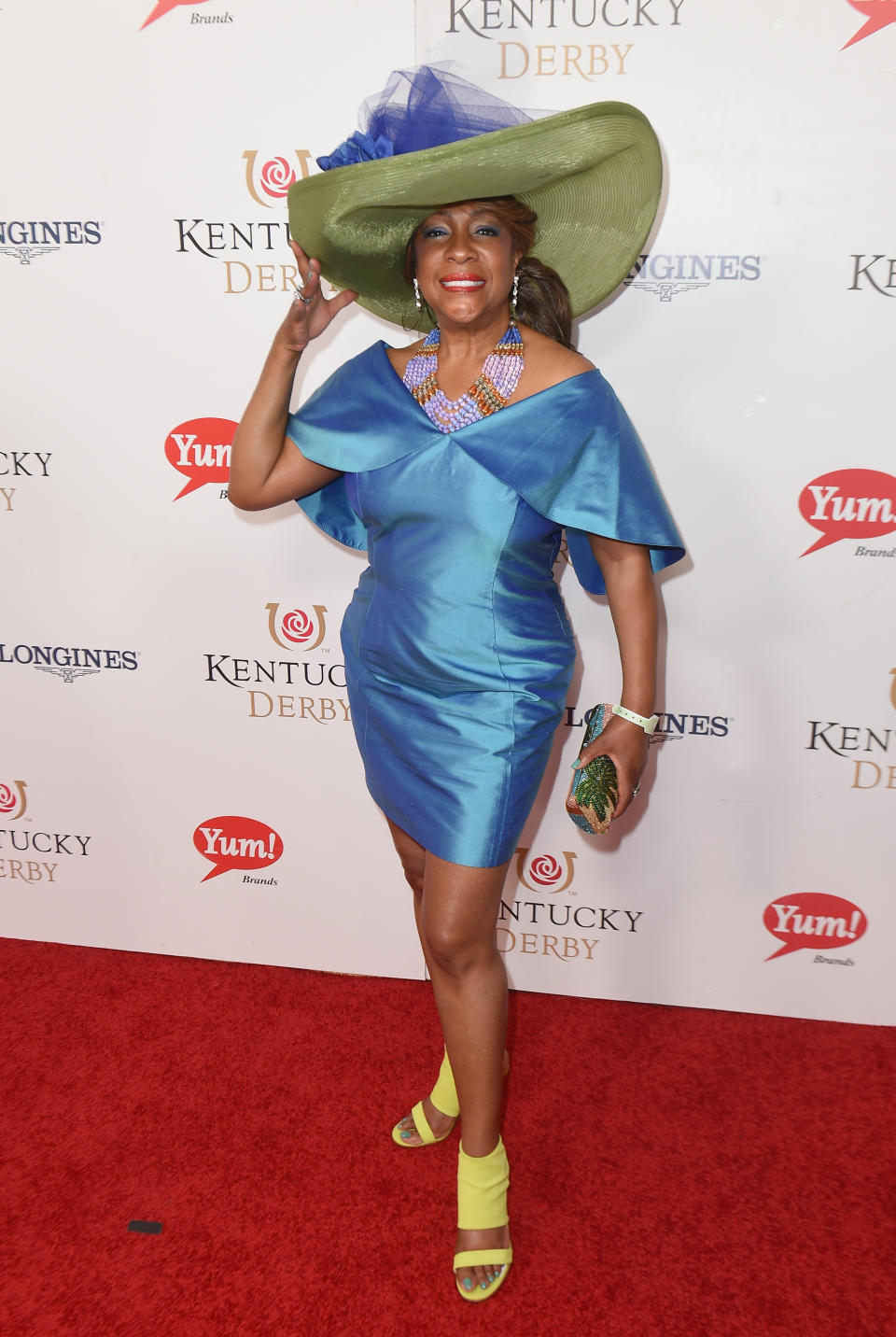 Mary Wilson arrives at the 142nd Kentucky Derby on May 7, 2016.