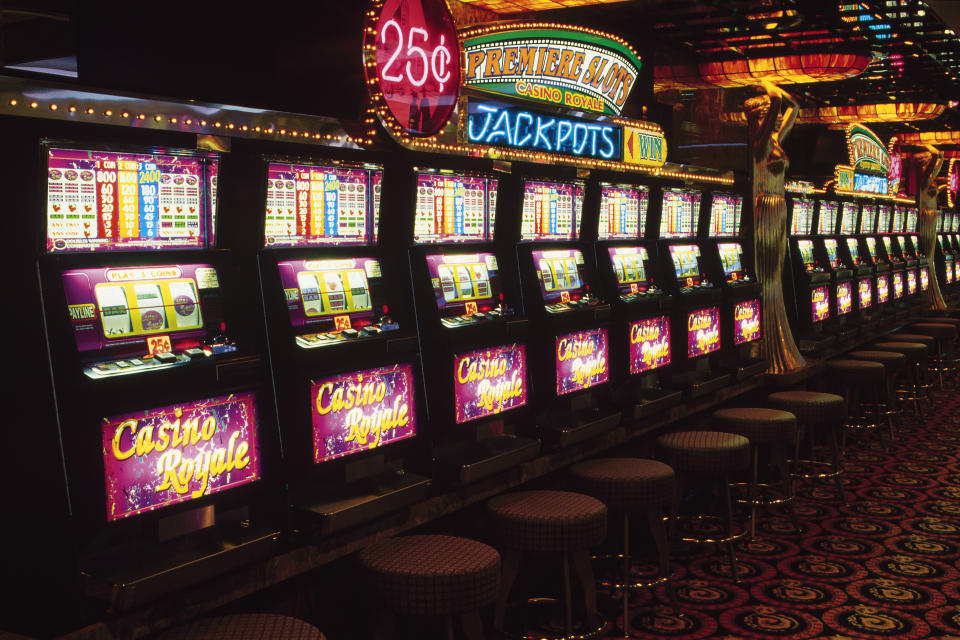 Slot machines in casino