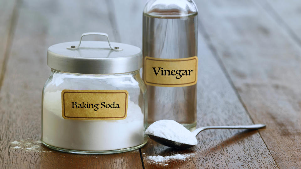 Baking soda and vinegar bottle