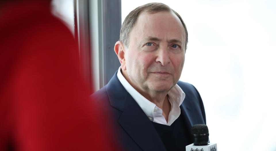 Gary Bettman was adamant that the NHL will take the people that come forward seriously. (Photo by Michael Martin/NHLI via Getty Images)