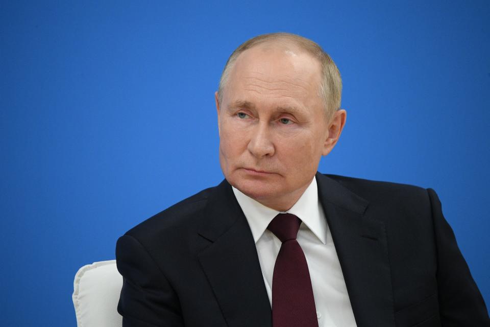 Russian president Vladimir Putin. The FTSE 100 and European stocks fell in the red after Russia shut off the gas pipeline indefinitely. Photo: Alexey Maishev/SPUTNIK/AFP via Getty 