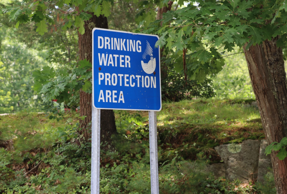 Sign for a Drinking Water Protection Area in New Hampshire.