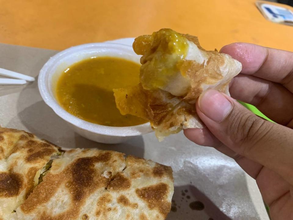 Ar-Rahman Cafe and royal prata - Mutton Murtabak Curry