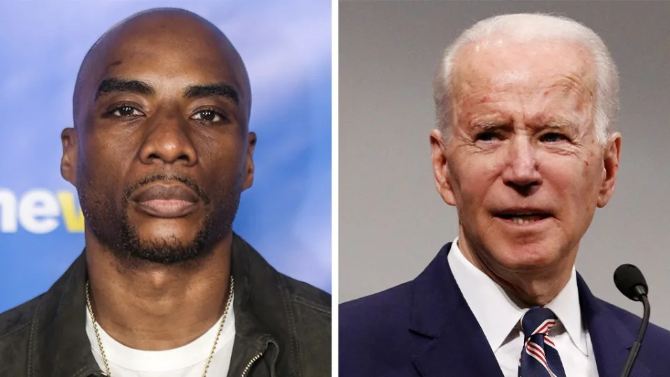 photo of Charlamagne tha God and Biden