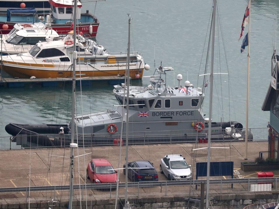 Border Force patrol boat in Dover Marina in Kent following migrant rescue in November: PA