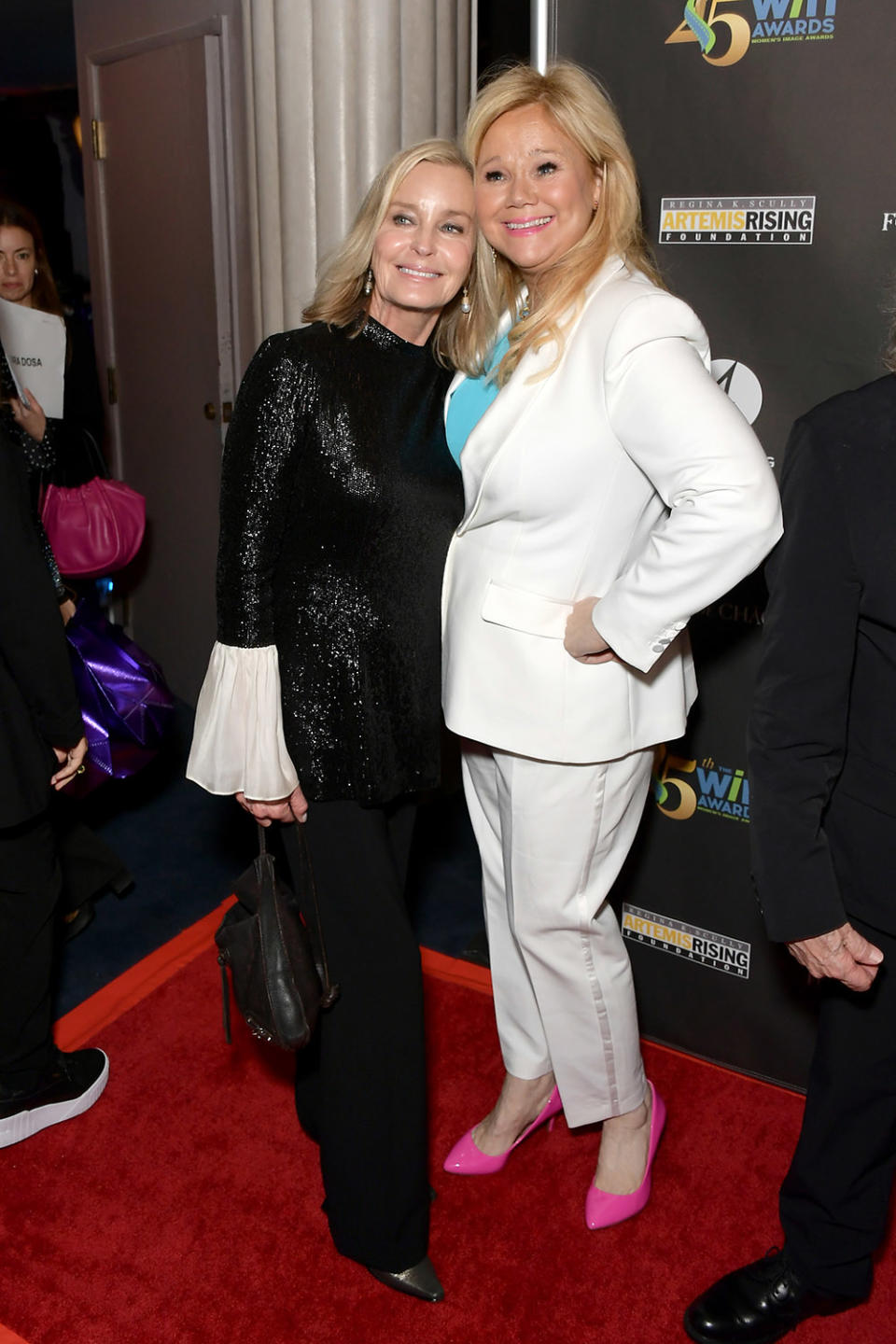 Bo Derek and Caroline Rhea attend Women's Image Network Awards at Saban Theatre on February 21, 2024 in Beverly Hills, California.