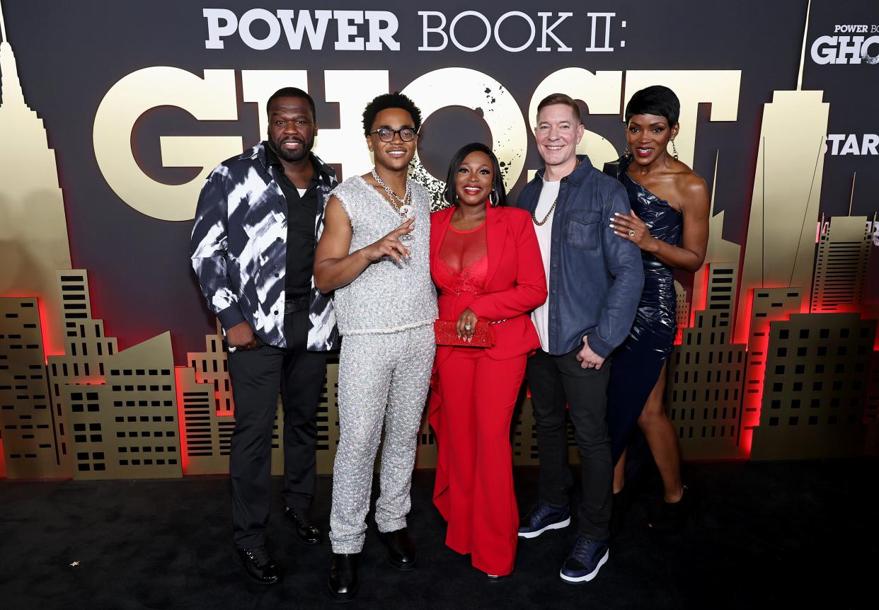 (L-R) Curtis "50 Cent" Jackson, Michael Rainey Jr., Naturi Naughton, Joseph Sikora, and Caroline Chikezie attend the "Power Book II: Ghost" Season 4 New York City Premiere on June 06, 2024 in New York City.