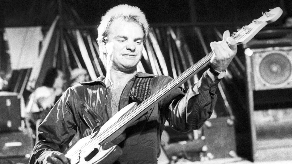 Mandatory Credit: Photo by Ian Dickson/Shutterstock (9010536b)The Police - StingThe Police in concert, Mont de Marsan 2nd Punk Festival, France - 05 Aug 1977.