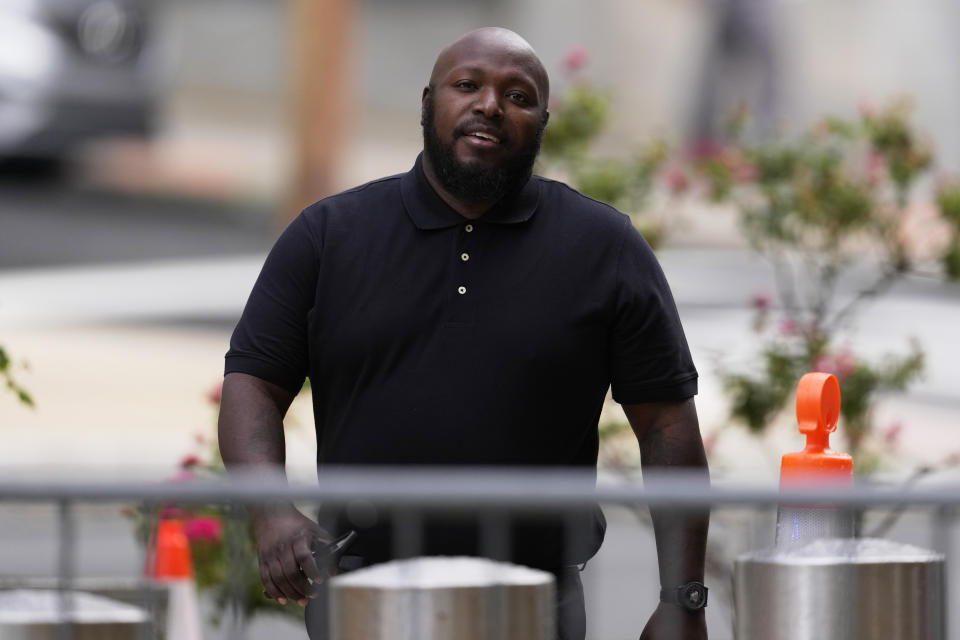 Gordon Cleveland arrives to federal court, Thursday, June 6, 2024, in Wilmington, Del. (AP Photo/Matt Slocum)