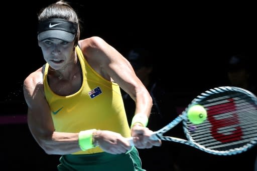 Ajla Tomljanovic of Australia failed to hit a single winner in the opening set against Kristina Mladenovic of France