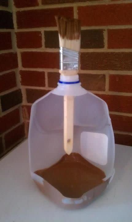 Make a Milk Jug Paint and Brush Holder