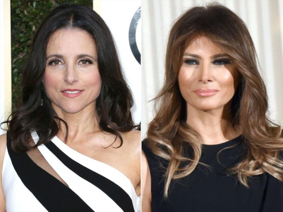 Julia Louis-Dreyfus (left) and Melania Trump