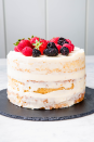 <p>Don't worry about getting the icing perfect!</p><p>Get the recipe from <a href="https://www.delish.com/cooking/recipe-ideas/a23031807/naked-cake-recipe/" rel="nofollow noopener" target="_blank" data-ylk="slk:Delish;elm:context_link;itc:0;sec:content-canvas" class="link ">Delish</a>. </p>