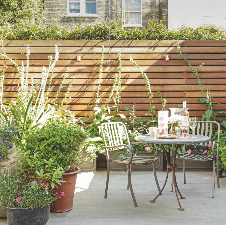 Bistro set in the shade