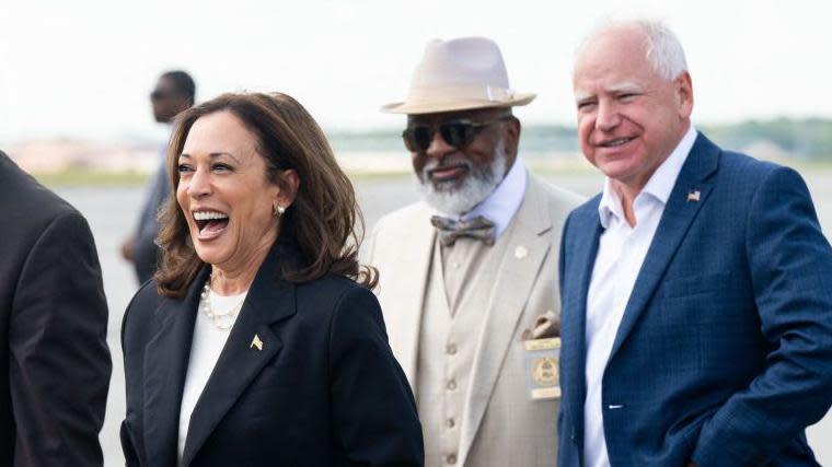 The candidates on an airplane runway