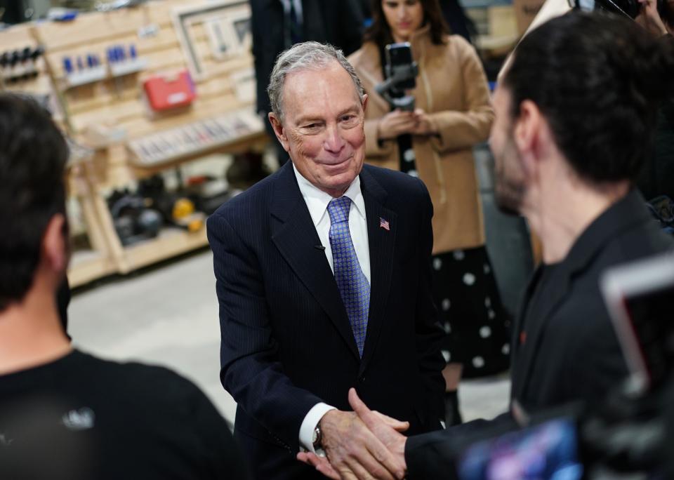 Democratic candidate Michael Bloomberg isn't running in Tuesday's New Hampshire primary, but he and his fortune loom over upcoming big-state contests. (Photo: MANDEL NGAN via Getty Images)