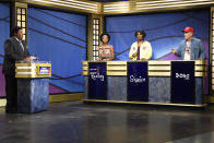 <p>What is a hilarious sketch that doubles as incisive social commentary about America's blue state/red state divide? Michael Che and Bryan Tucker wrote this <em>Jeopardy!</em> parody (24%), which features Tom Hanks's deft portrayal of a walking caricature of a Trump supporter who discovers he shares common ground with his fellow contestants. Besides laughter, it provides some hope that maybe we can all just get along. —<em>EA</em><br><br> 2. "Haunted Elevator (ft. David S. Pumpkins)" (22%)<br> 3. "Undercover Boss: Starkiller Base" (19%)<br> 4. "Election Night" (13%)<br> 5. “Bern Your Enthusiasm” (11%)<br> 6. “Farewell, Mr. Bunting” (8%)<br> 7. “Crucible Cast Party” (3%)<br> (Photo: Will Heath/NBC) </p>