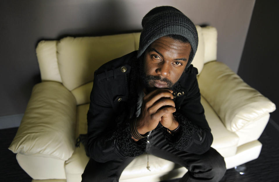 This Oct. 23, 2012 photo shows guitarist Gary Clark Jr. posing for a portrait at The BLVD Hotel in Los Angeles. Clark's latest album, "Blak and Blu," was released this week. (Photo by Chris Pizzello/Invision/AP)