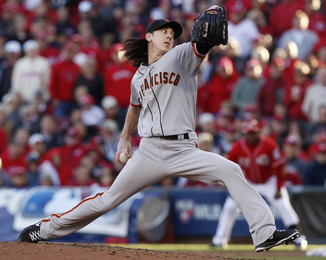 Tim Lincecum looks to find his old stuff on Thursday. (AP)