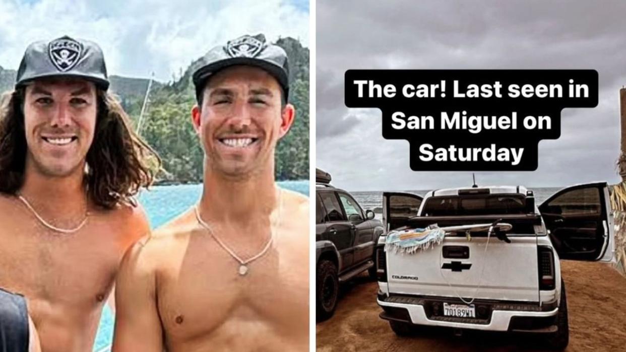 Jake and Callum Robinson were on a surfing trip when they vanished. Picture: Instagram