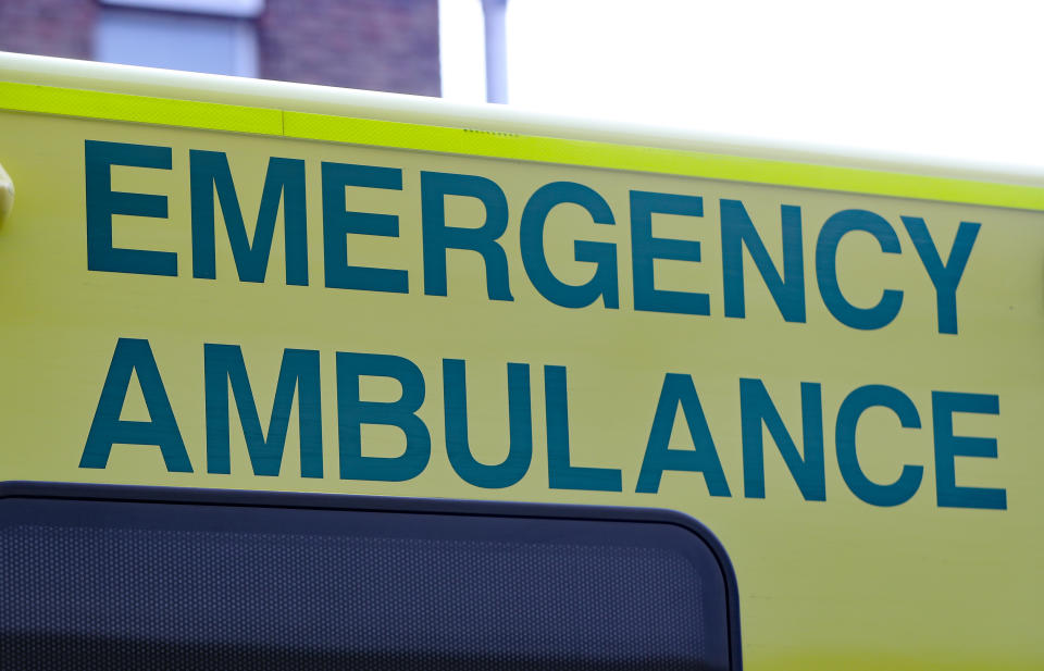 A stock picture of an Ambulance badge logo in Dublin. PRESS ASSOCIATION Photo. Picture date: Wednesday January 16, 2019. Photo credit should read: Niall Carson/PA Wire