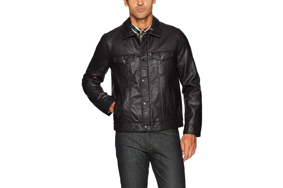 Levi's leather trucker jacket (was $398, 30% off with code "TAKE30")