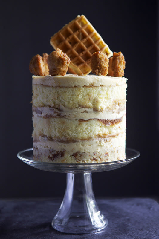 Chicken and Waffles Cake