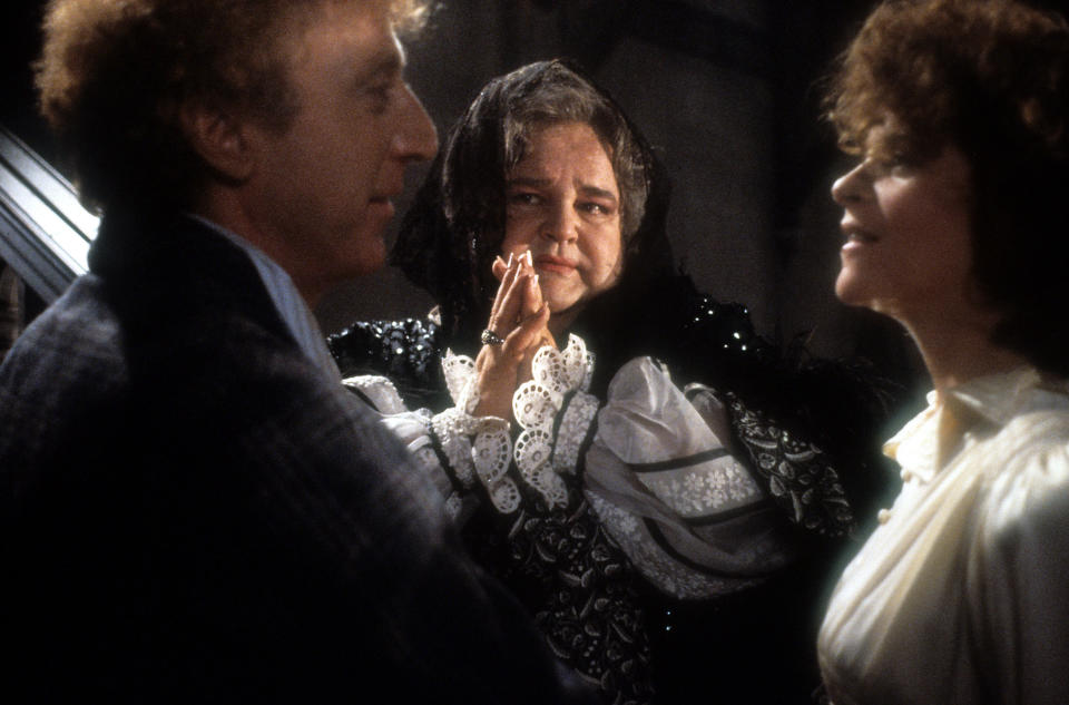 Gene Wilder, Dom DeLuise and Gilda Radner in a scene from the film "Haunted Honeymoon," 1986.&nbsp;