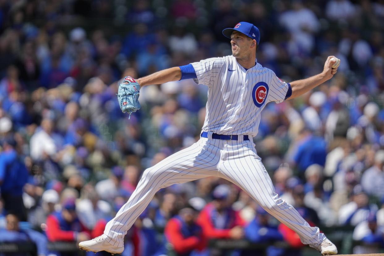 Drew Smyly was almost perfect Friday against the Dodgers. (AP Photo/Erin Hooley)