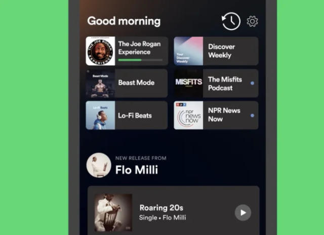 Spotify ホーム画面から過去3か月の再生履歴が確認可能に Engadget 日本版