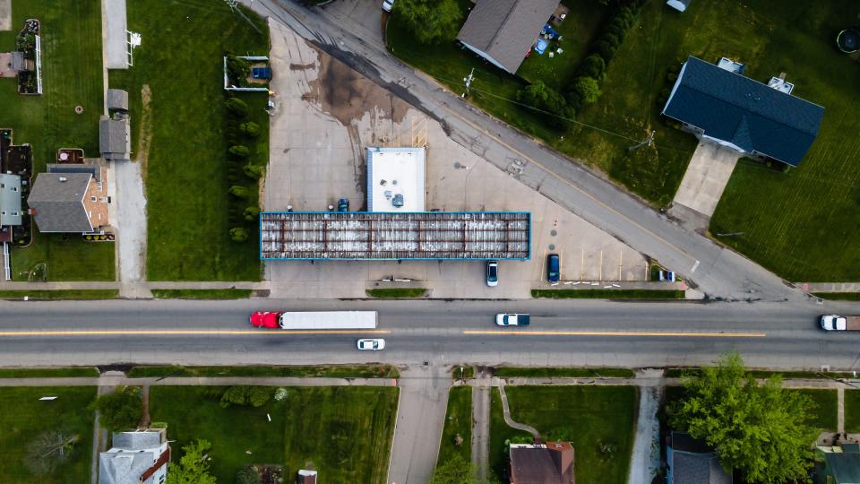 Traffic is seen along state N. Wooster Ave., Thursday, May 19 in Strasburg.