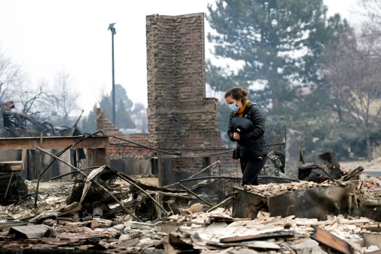 At least 500 homes were thought to have been destroyed as a blaze took hold of the town of Superior, just outside Colorado's biggest city Denver (AFP/Jason Connolly)