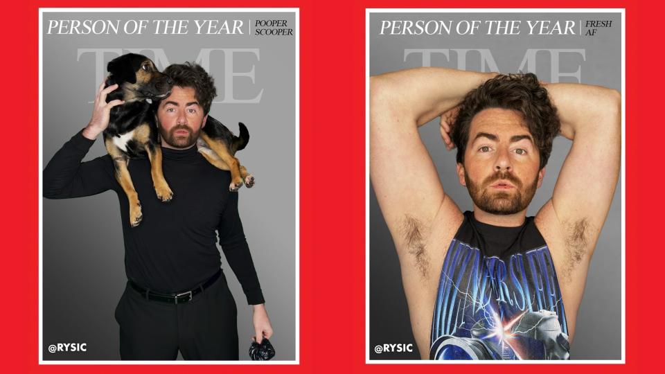 Ryan Sichelstiel recreates Taylor Swift's Time Person of the Year Magazine covers.