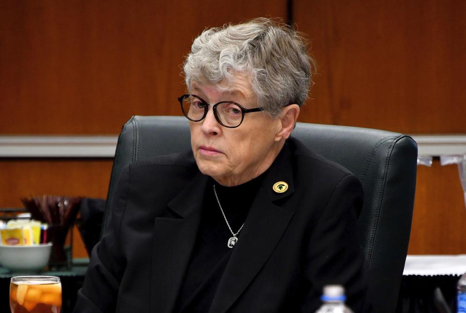 MSU president Lou Anna K. Simon is expected to resign in the wake of the Larry Nassar scandal. (AP)