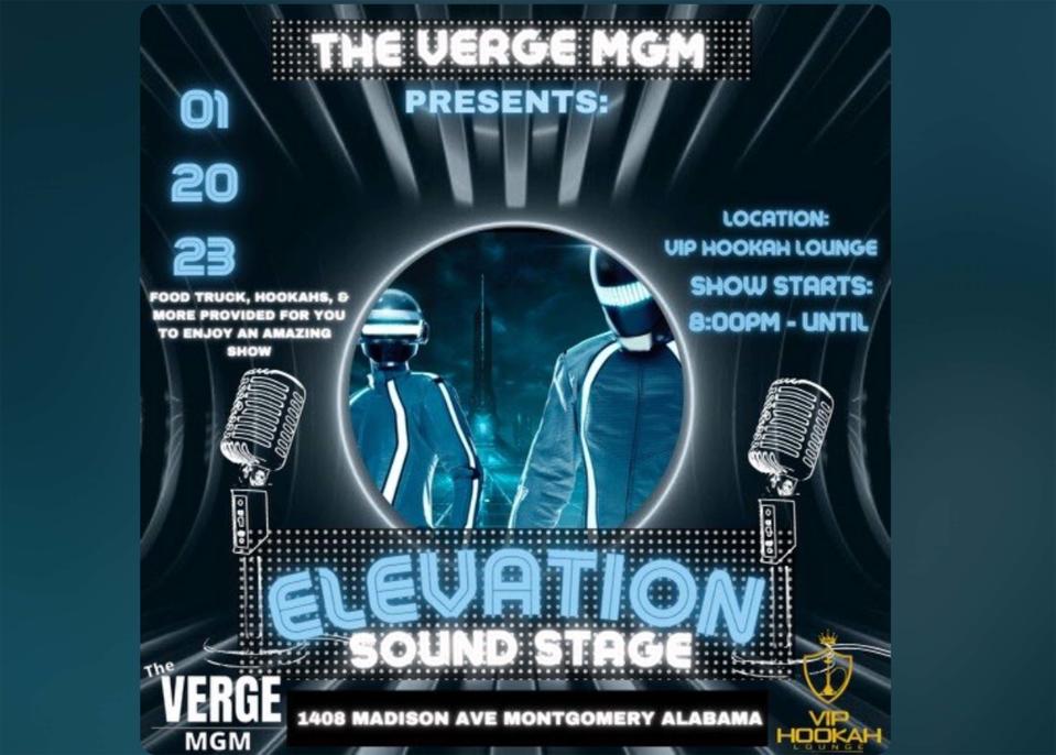 Elevation Sound Stage is Friday at VIP Hookah Lounge in Montgomery.