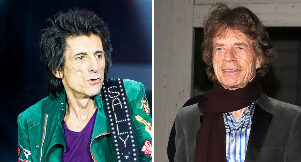 Not all men can expect to become fathers as late in life as Ronnie Woods (left) and Mick Jagger of the Rolling Stones. [Photo: Getty]