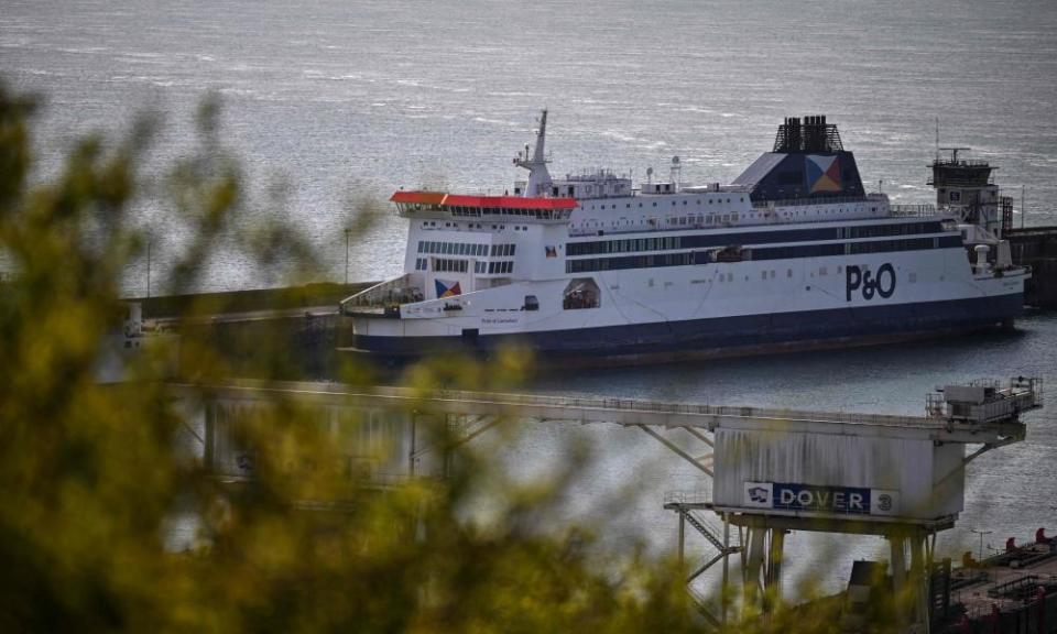 P&O’s Pride of Canterbury ferry in dock