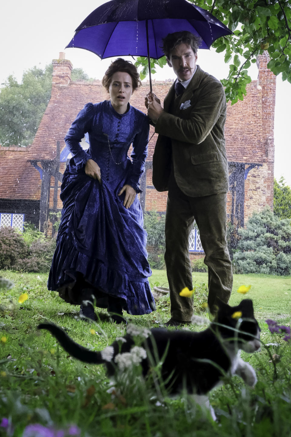 Claire Foy and Benedict Cumberbatch in Louis Wain (Studiocanal/PA) 