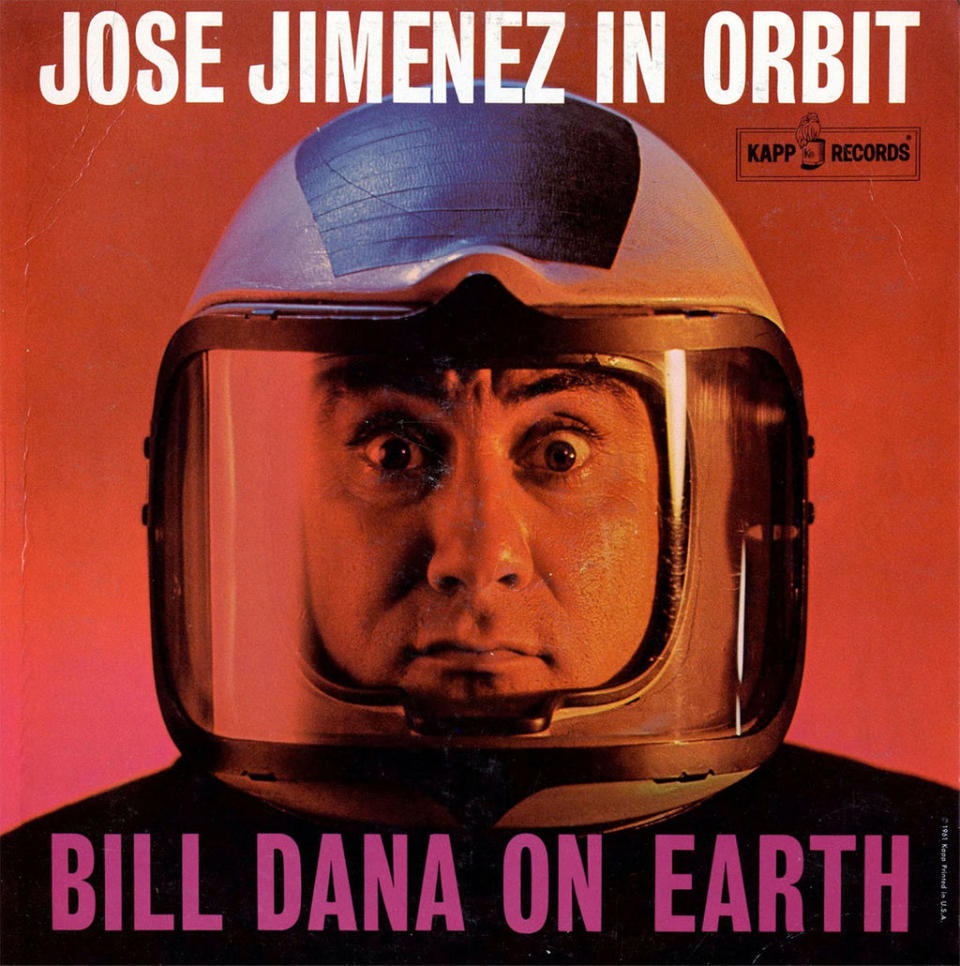 Cover art for Bill Dana's "Jose Jimenez in Orbit." <cite>Kapp Records</cite>
