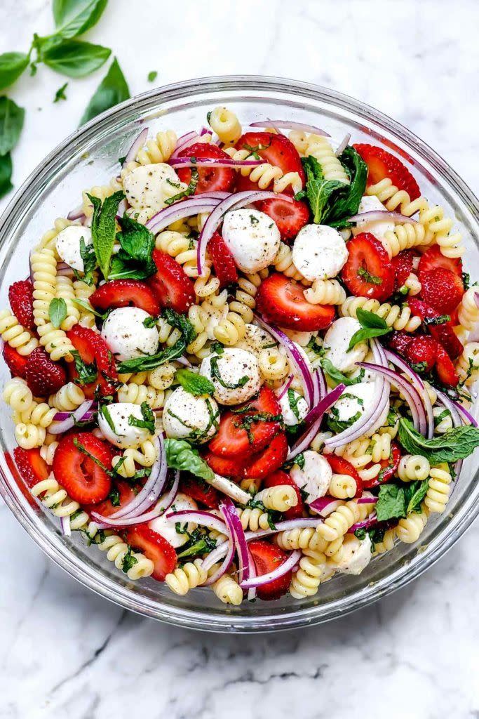 pasta salad recipes strawberry caprese pasta salad