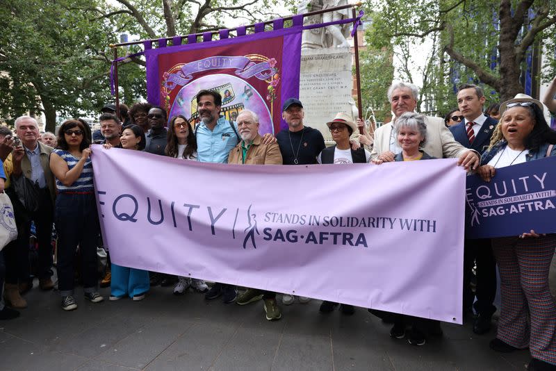 Equity rally in solidarity with the SAG-AFTRA strikes, London