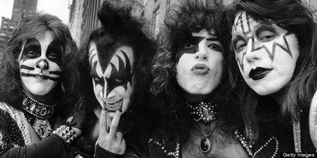 Rock group Kiss has a day on the town in New York City. Peter Criss, Gene Simmons, Paul Stanley, Ace Frehley. (Photo By: Richard Corkery/NY Daily News via Getty Images) (Photo: )