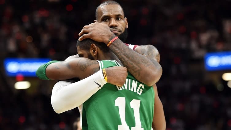 Kyrie Irving feels sympathy for LeBron James as his ex-teammate endures a rough first season in Los Angeles.