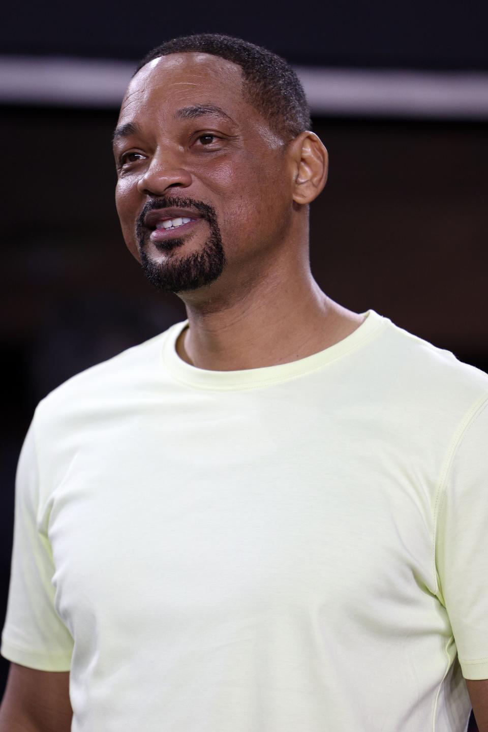 Actor Will Smith hangs out before the Inter Miami-Real Salt Lake game.