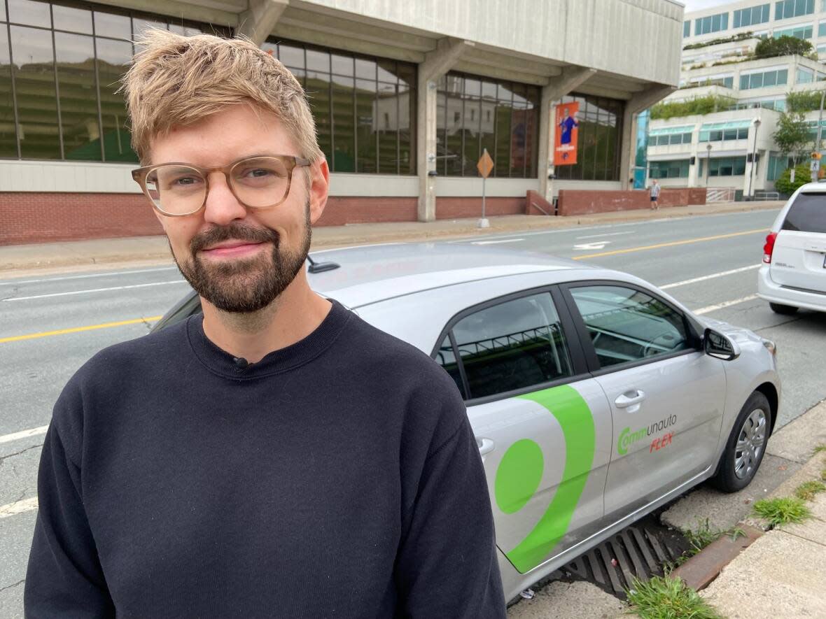 Tim Callanan, manager of the Atlantic branch of the car-sharing company Communauto, says the service has seen more demand this summer than ever before. (Frances Willick/CBC - image credit)