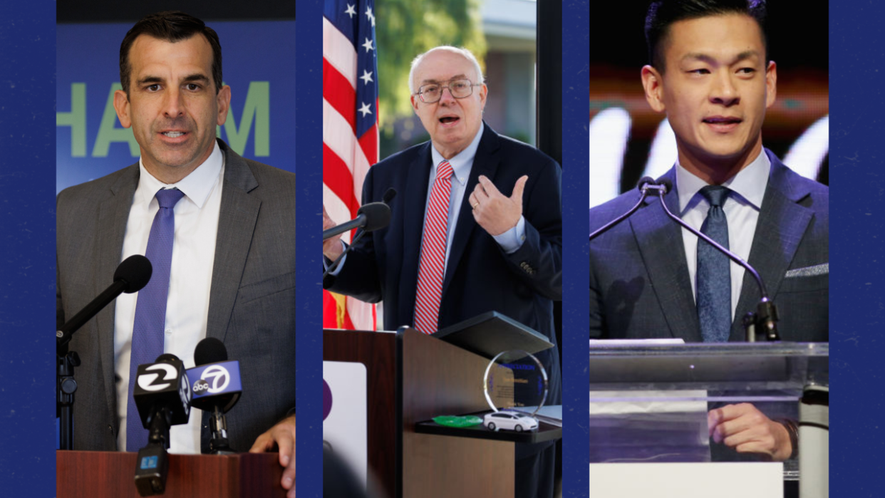 <strong>((Sam Liccardo Photo by Dai Sugano/MediaNews Group/The Mercury News via Getty Images)(Joe Simitian Photo by Dai Sugano/MediaNews Group/The Mercury News via Getty Images)(Evan Low Photo by Phillip Faraone/Getty Images for Equality California))</strong>