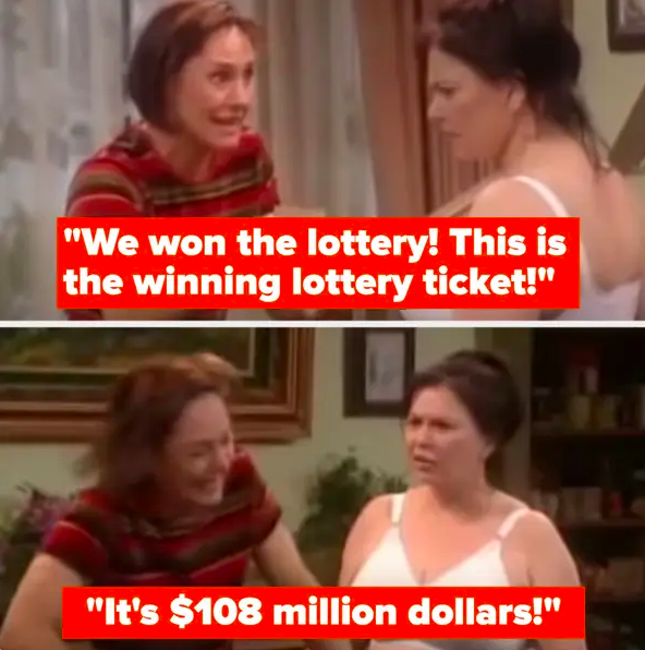 Roseanne says they won $108 million in the lottery