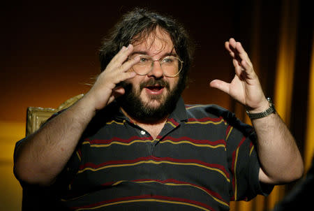 Director Peter Jackson, of New Zealand, is interviewed in Beverly Hills after he received an Academy Award nomination for best picture and best director for his film, "The Lord of the Rings The Return of the King," as well as nine other nominations for the film, as nominations were announced in Beverly Hills January 27, 2004. REUTERS/Fred Prouser/Files