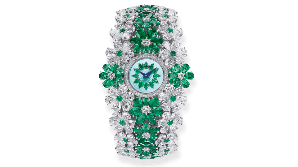 Chopard Red Carpet Collection Emerald and Diamond Watch - Credit: Chopard